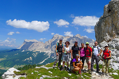 trekking Sett Sass Dolomiti passo Valparola (BL)