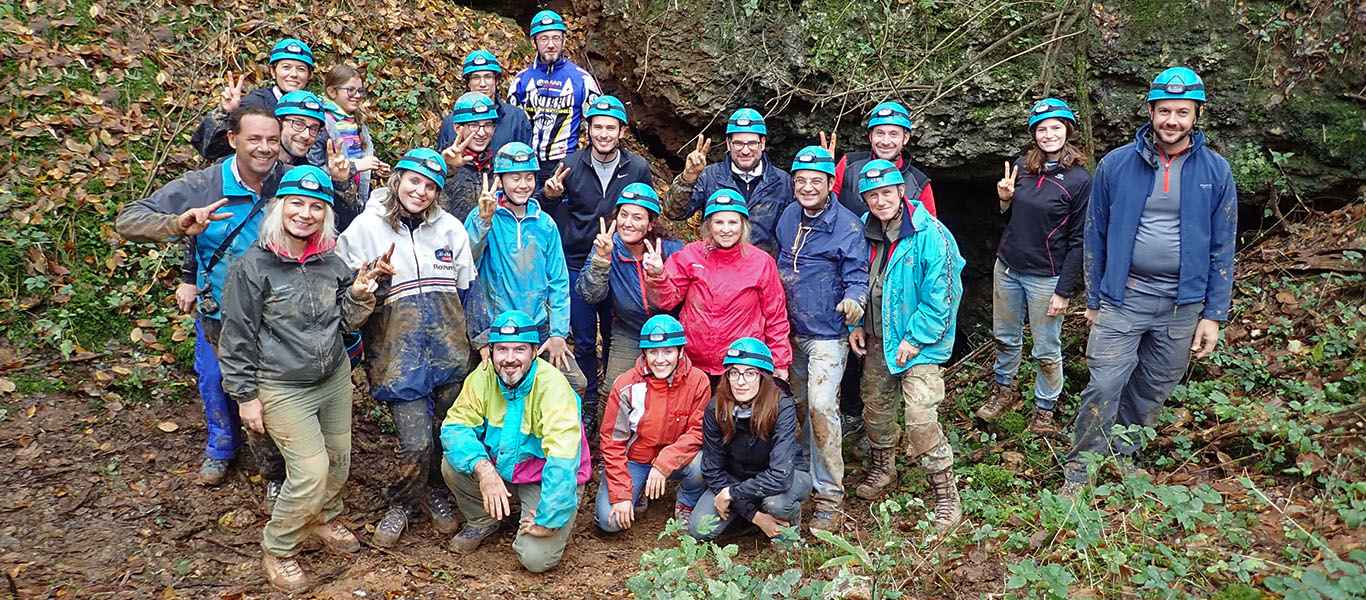 Caving at Bus delle Fratte, Montello
