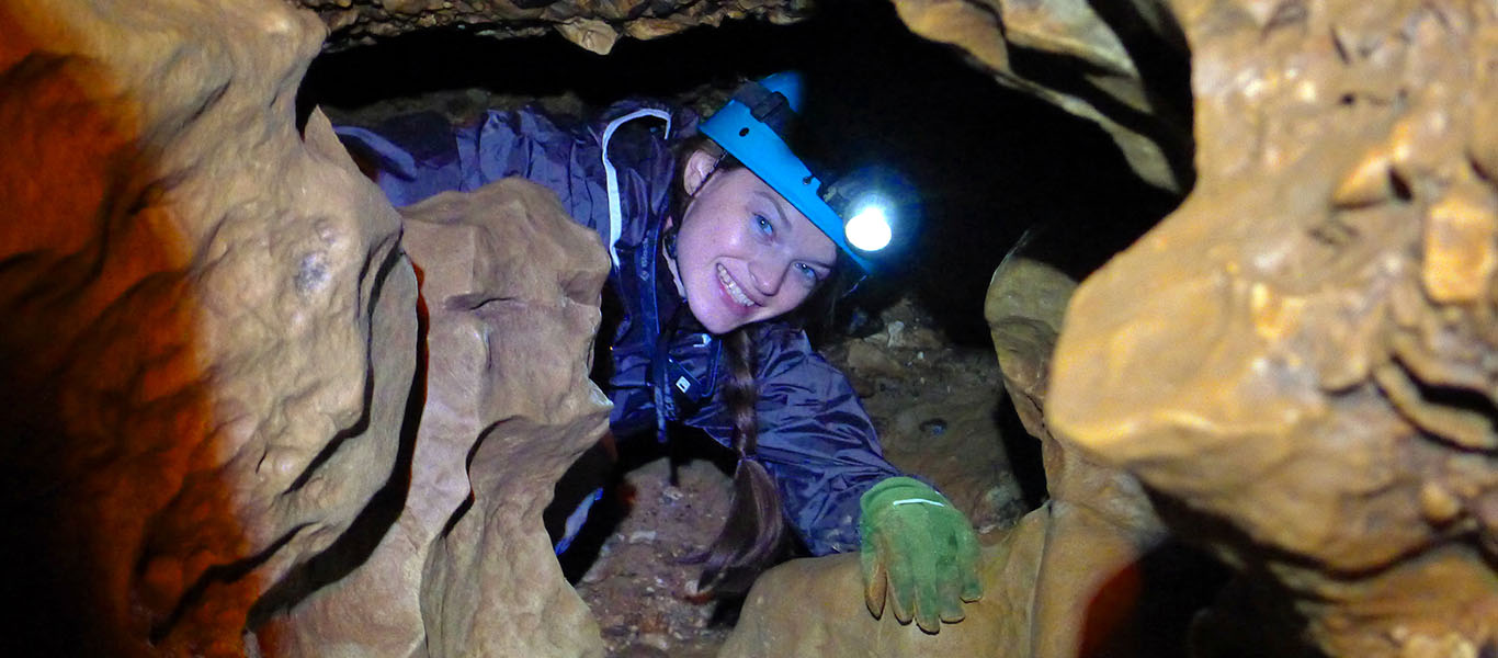 Caving at Bus delle Fratte, Montello