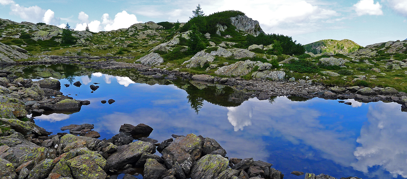 laghetto niviale sull'Alta Via del Granito (TN)