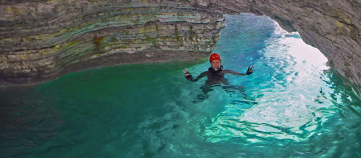 Torrentismo e river trekking Grotta Azzurra Zumelle Borgovalbelluna (BL) canyon e cascate naturali