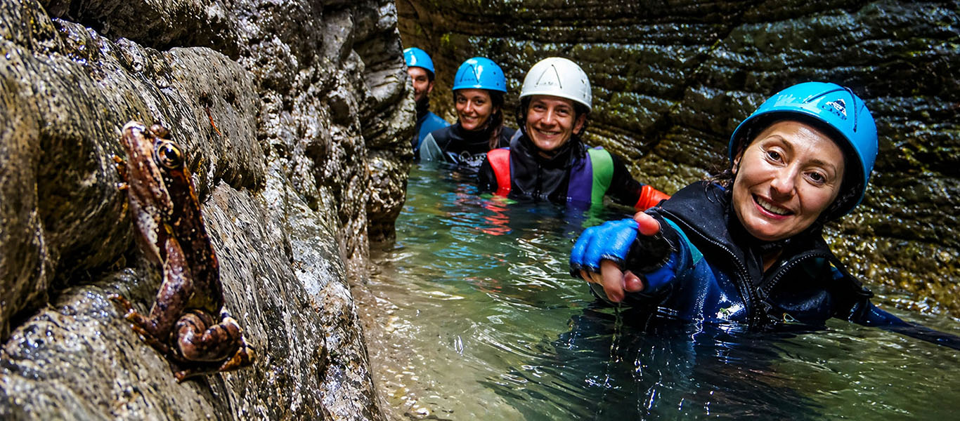 Torrentismo e river trekking Brent de l'Art (BL) canyon e cascate naturali