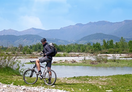 mountain bike Grave di Ciano fiume Piave Crocetta del Montello (TV)